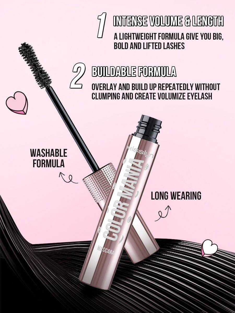 Misslyn ماسكارا ملونة - مكثفة، مجعدة، طويلة الأمد، خالية من التقشر - الصورة 4