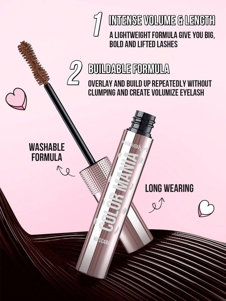 Misslyn ماسكارا ملونة - مكثفة، مجعدة، طويلة الأمد، خالية من التقشر - الصورة 11