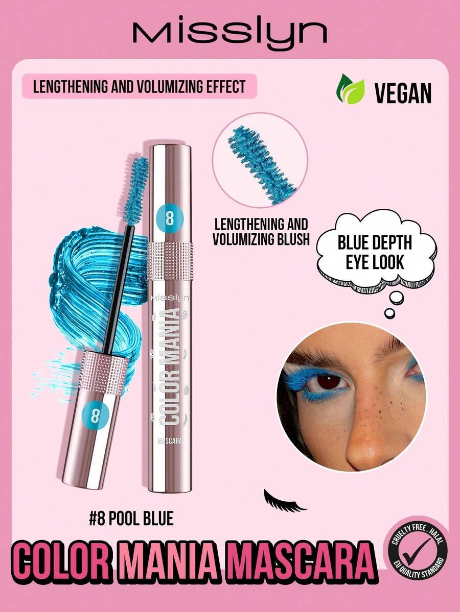 Misslyn ماسكارا ملونة - مكثفة، مجعدة، طويلة الأمد، خالية من التقشر - الصورة 26