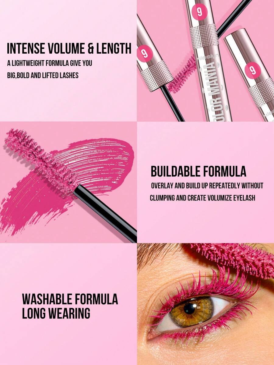 Misslyn ماسكارا ملونة - مكثفة، مجعدة، طويلة الأمد، خالية من التقشر - الصورة 37