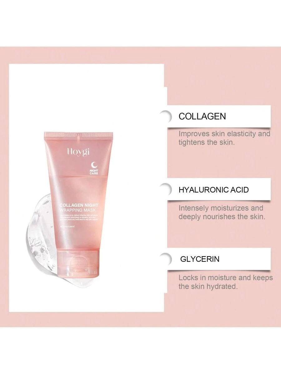 قناع الوجه المرطب المضاد للتجاعيد المملوء بالكولاجين، يعيد ترطيب الجلد - الصورة 8