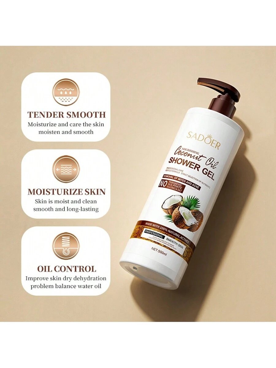 جل الاستحمام المرطب بالكوكونات، ذو الحموض الأمينية ذا الرائحة الدائمة ، 500 مل - الصورة 2