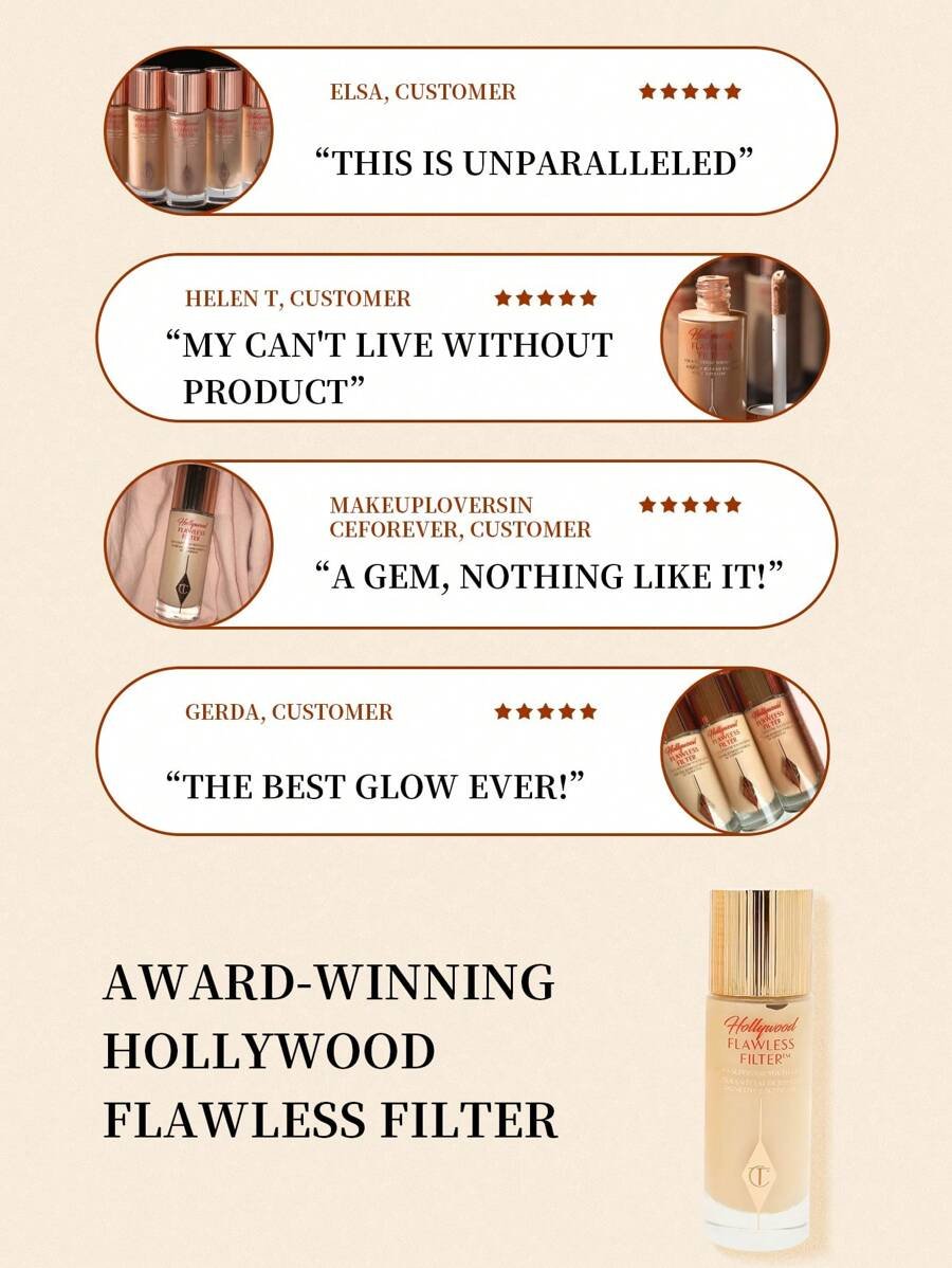 Charlotte Tilbury هوليوود فلولس فلتر 4.5 ظل متوسط 30مل - الصورة 21