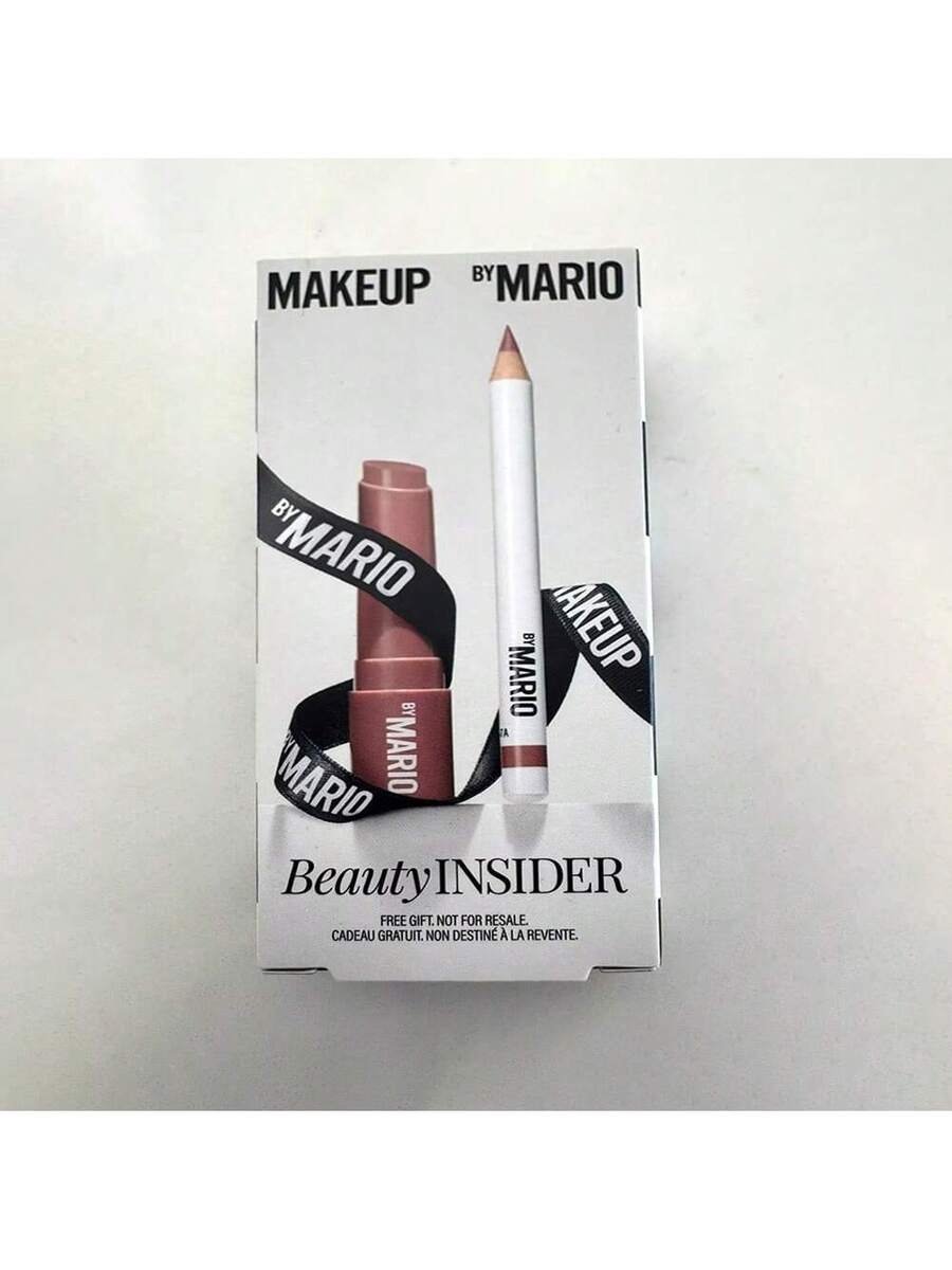 طقم الشفاه من MAKEUP BY MARI0" ، مكبر الشفاه بلون الورد الخشبي والقلم الرصاصي بلون البني الداكن - الصورة 7