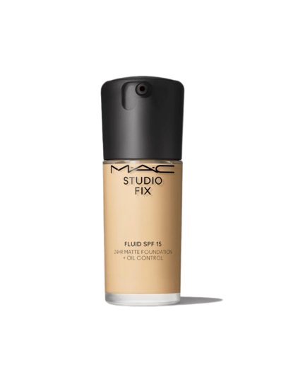 MAC أساس ماك ستوديو فيكس سائل SPF 15 مقاوم للزيت لمدة 24 ساعة، يحتوي على 80% من الجوهر المغذي، حماية من أشعة الشمس SPF15