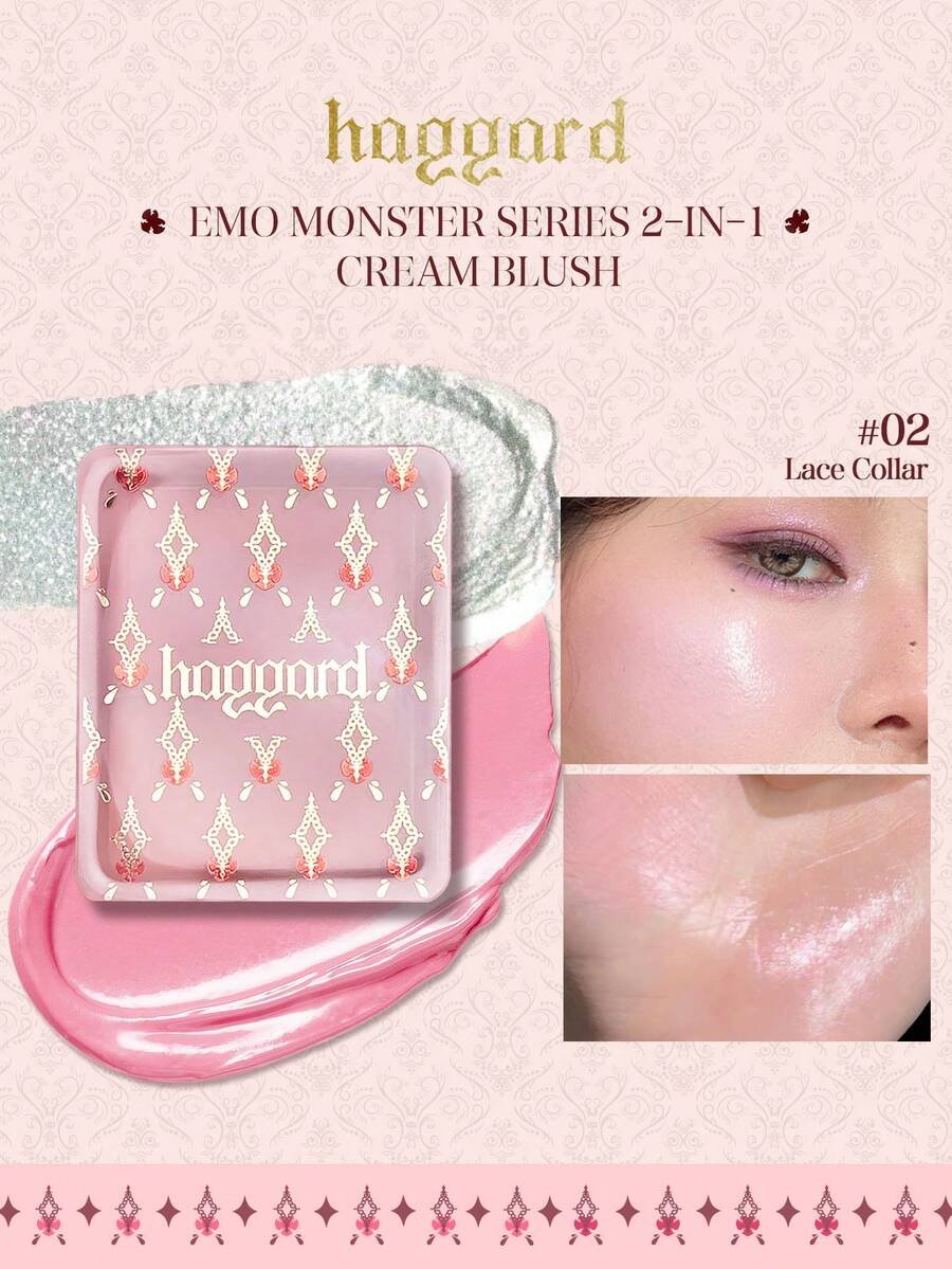 haggard كريم أحمر الخدود 2 في 1 01 حلم القمر، ملمس ناعم للدمج السهل ، 7 جرام - الصورة 13