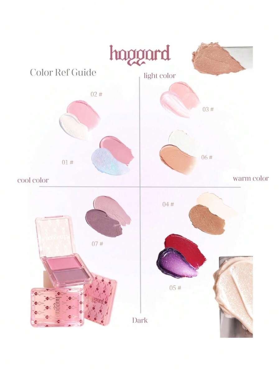 haggard كريم أحمر الخدود 2 في 1 01 حلم القمر، ملمس ناعم للدمج السهل ، 7 جرام - الصورة 19