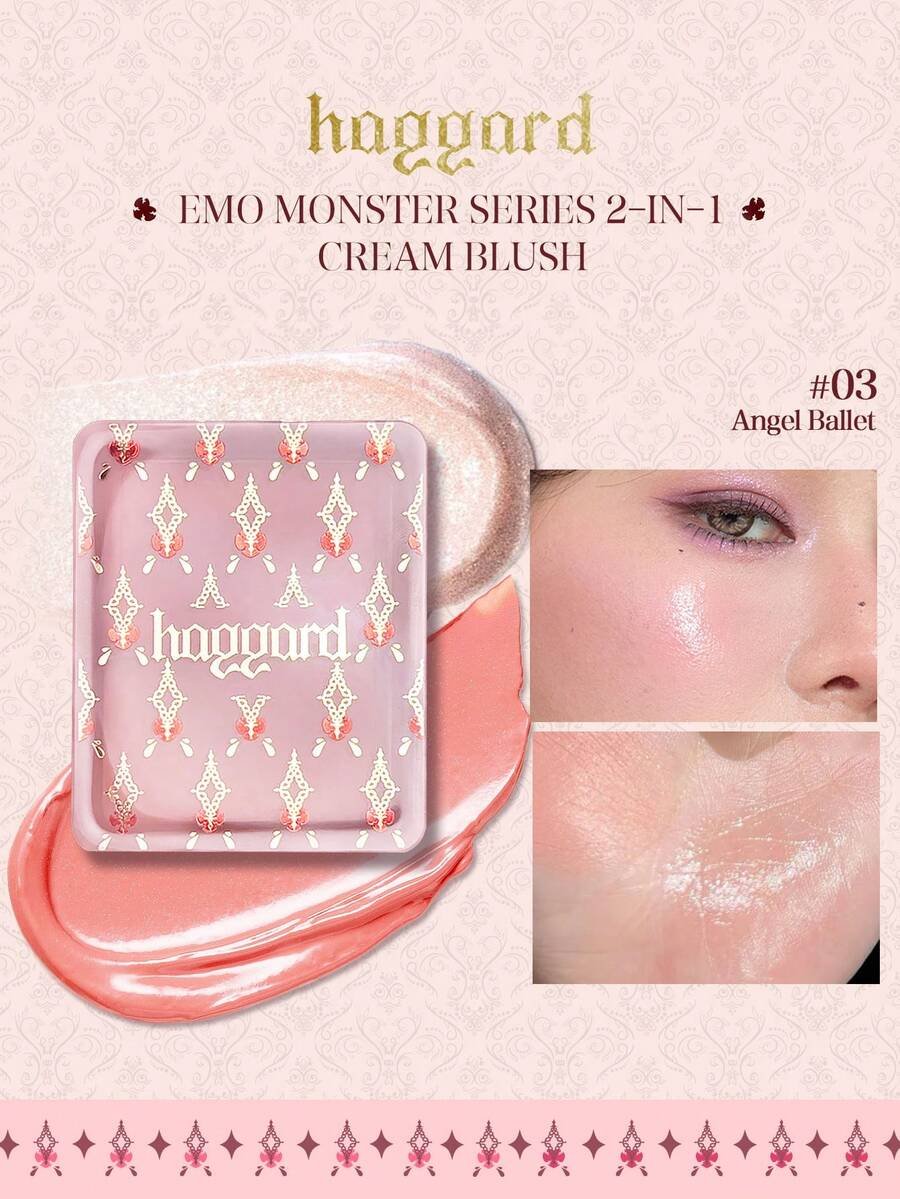 haggard كريم أحمر الخدود 2 في 1 01 حلم القمر، ملمس ناعم للدمج السهل ، 7 جرام - الصورة 24