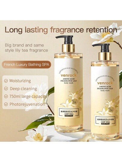 غسول جسم بروائح الزهرة، تنظيف عميق ومغذي750مل